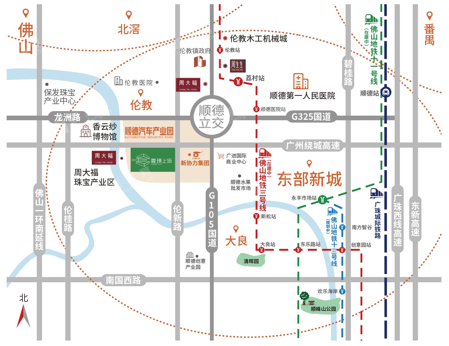 云璟上筑(新房)新房交通图