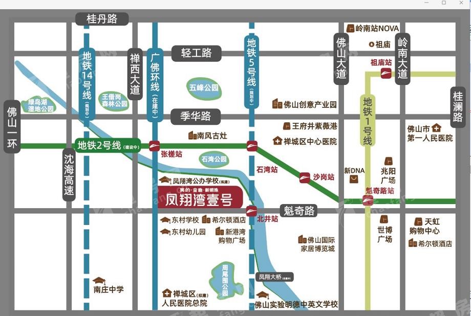 凤翔湾壹号（新房）新房交通图