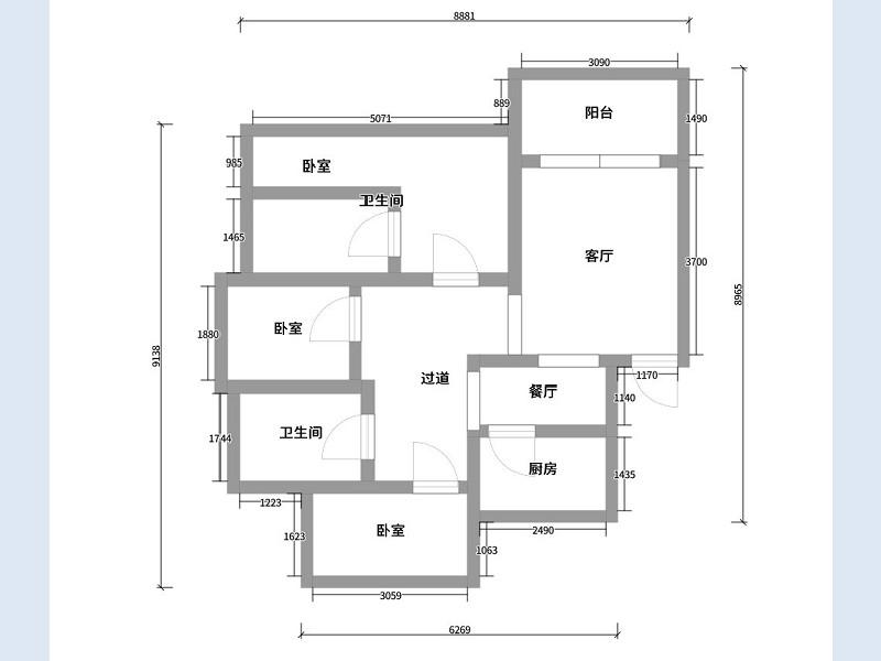 勒流翠景苑出租房户型图