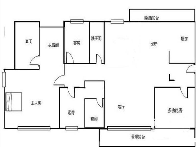 兰乔圣菲出租房户型图