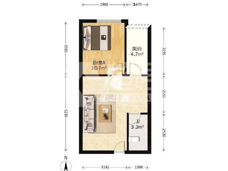 嘉悦公馆（南田轩）出租房户型图