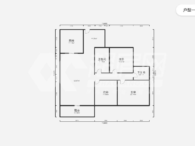 海骏达上苑出租房户型图