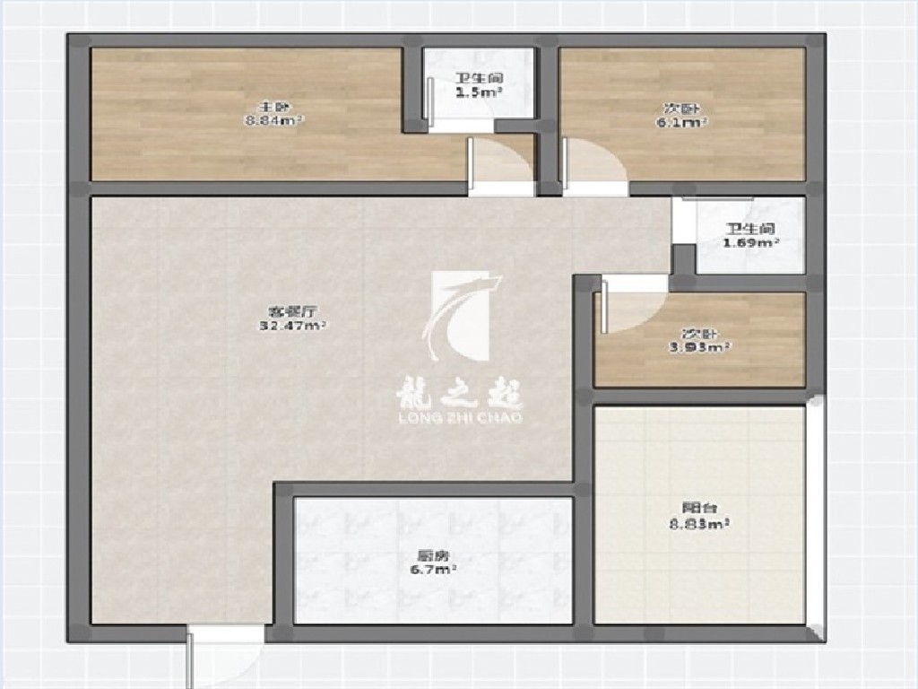 美的海岸花园出租房户型图