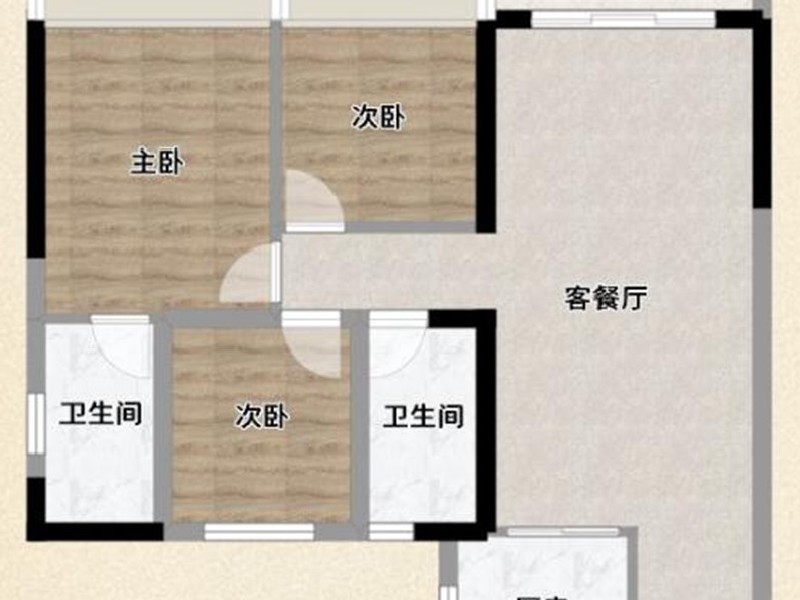 碧桂园蔚蓝苑出租房户型图