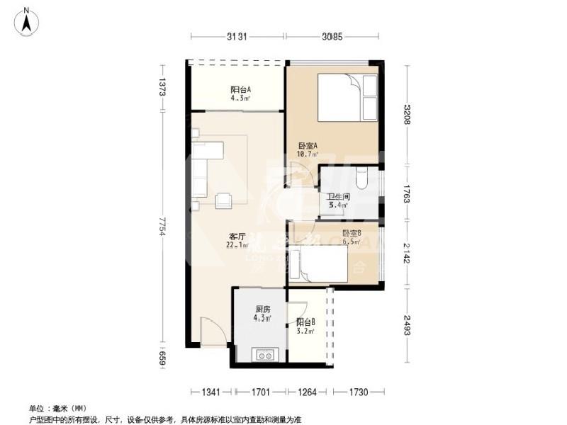 中博城果（汇盈苑）出租房户型图