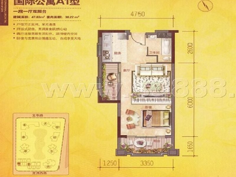 佛奥康桥水岸出租房户型图