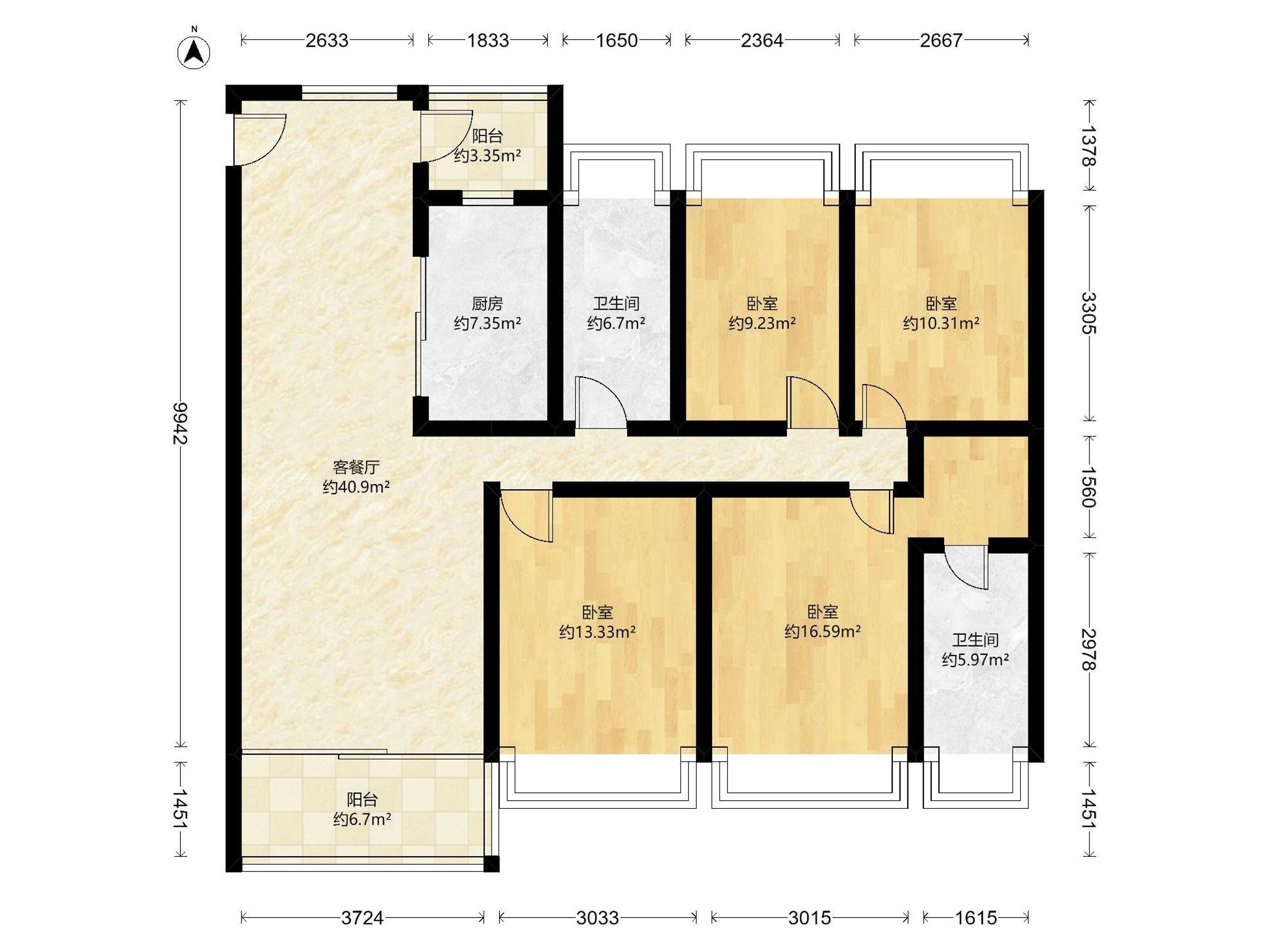 华侨城天鹅湖出租房户型图