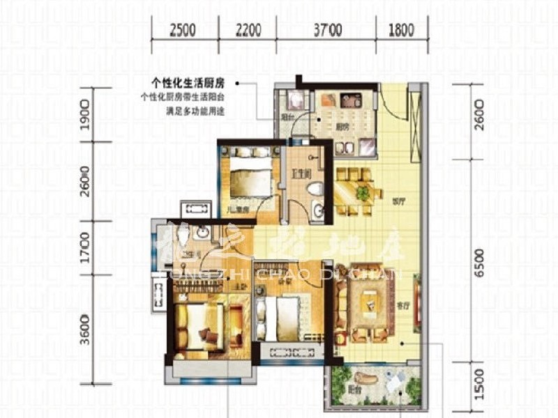 龙光玖龙府出租房户型图