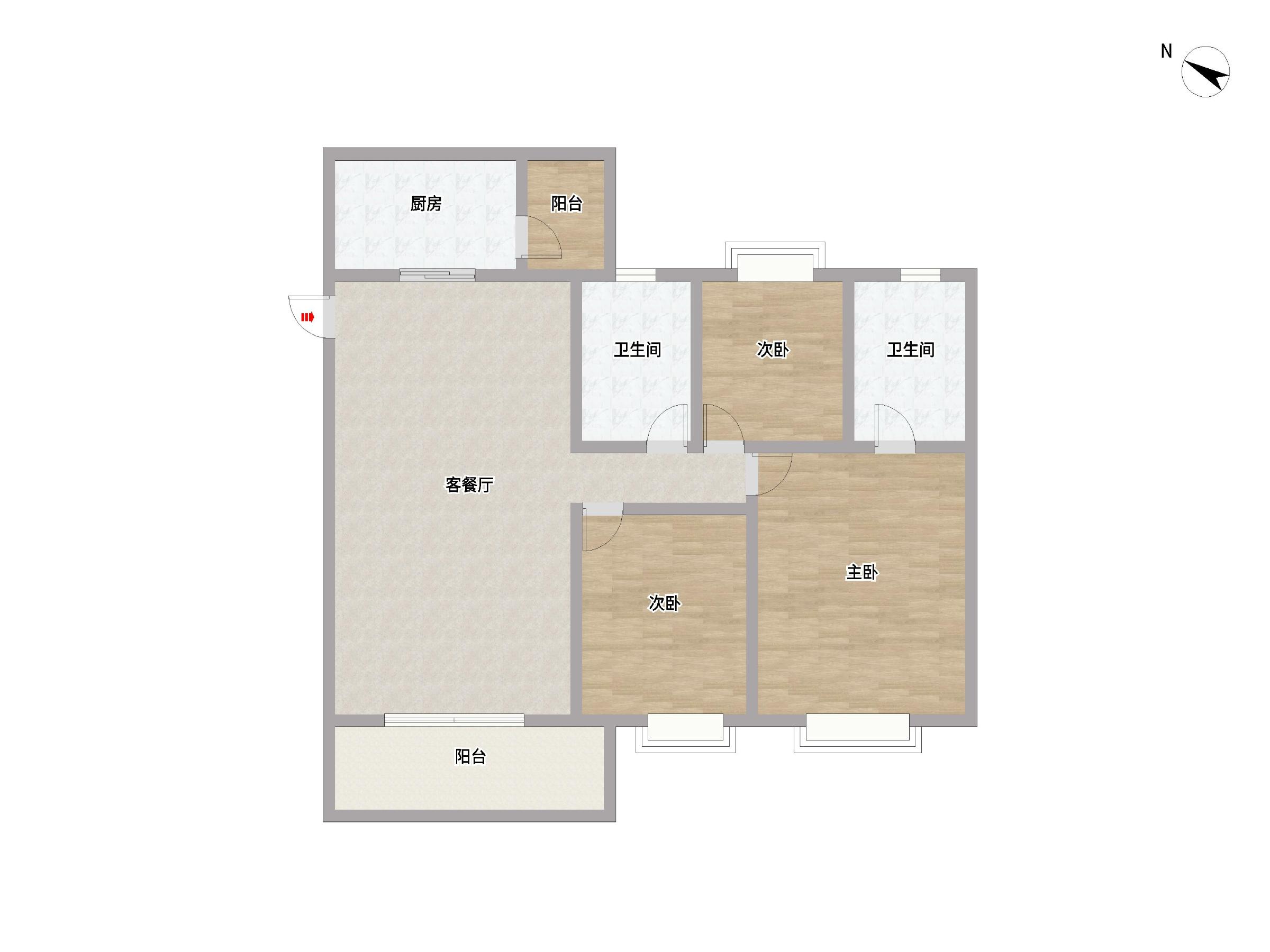 都市玫瑰苑出租房户型图