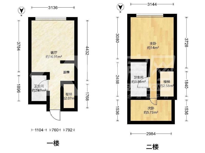 云谷广场（商住楼）出租房户型图