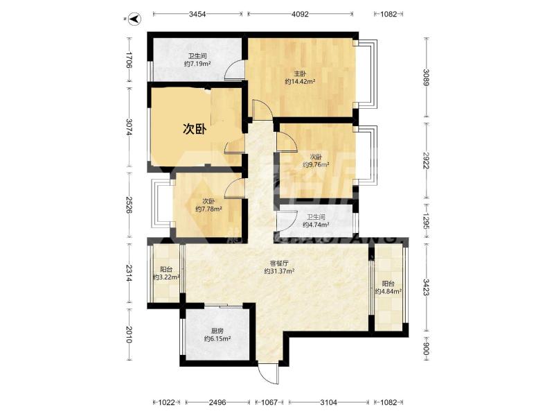 新希望锦官半岛出租房户型图