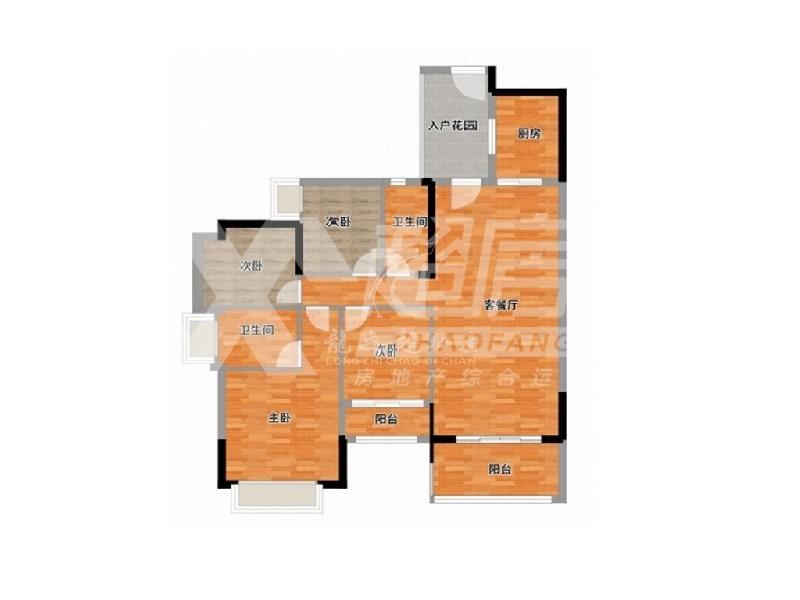 伦教保利中央公园出租房户型图
