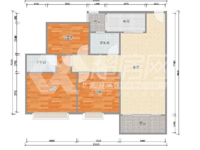 伦教保利中央公园出租房户型图