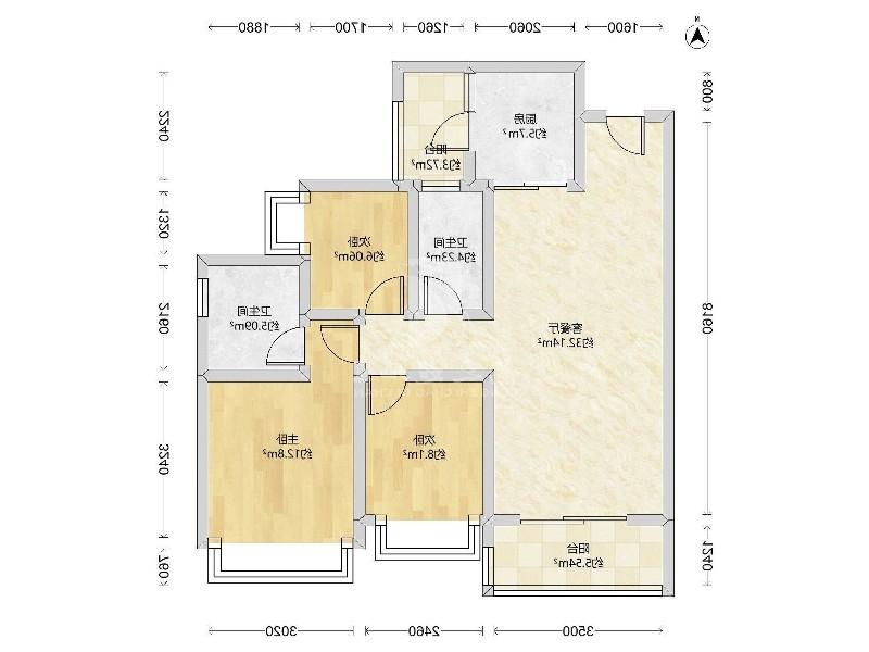 恒大江湾出租房户型图