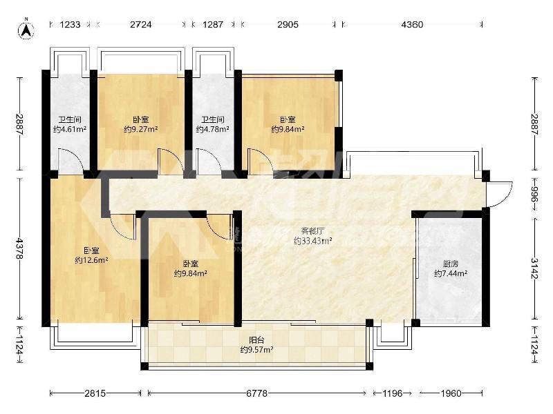 华润云近悦府出租房户型图
