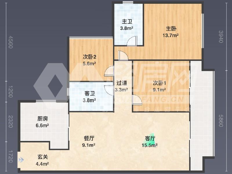 中海雍景熙岸出租房户型图