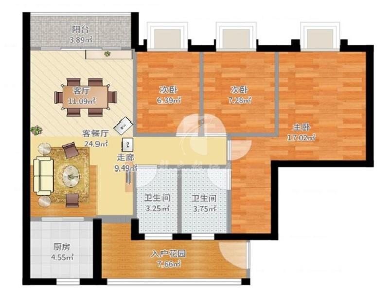 瀚苑出租房户型图